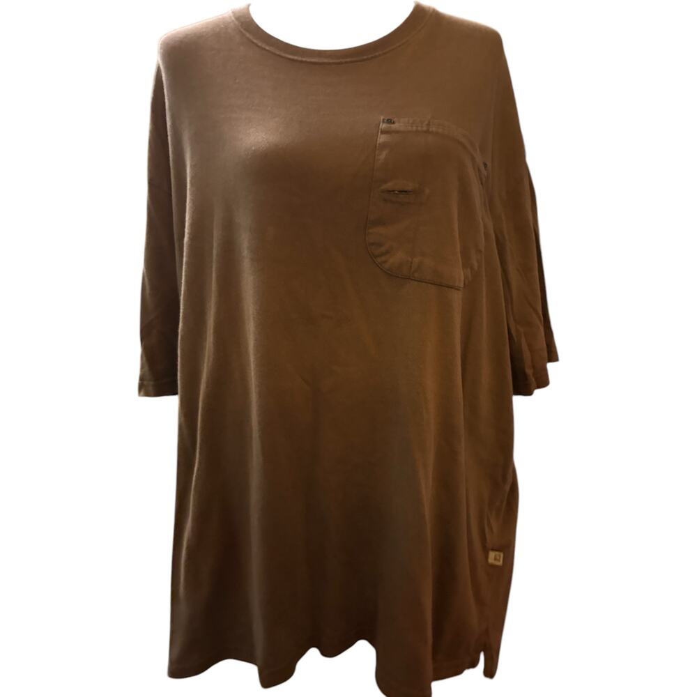 Cabela's Men's Brown Short Sleeve Crew Neck Pocket Tee, Size 2XL